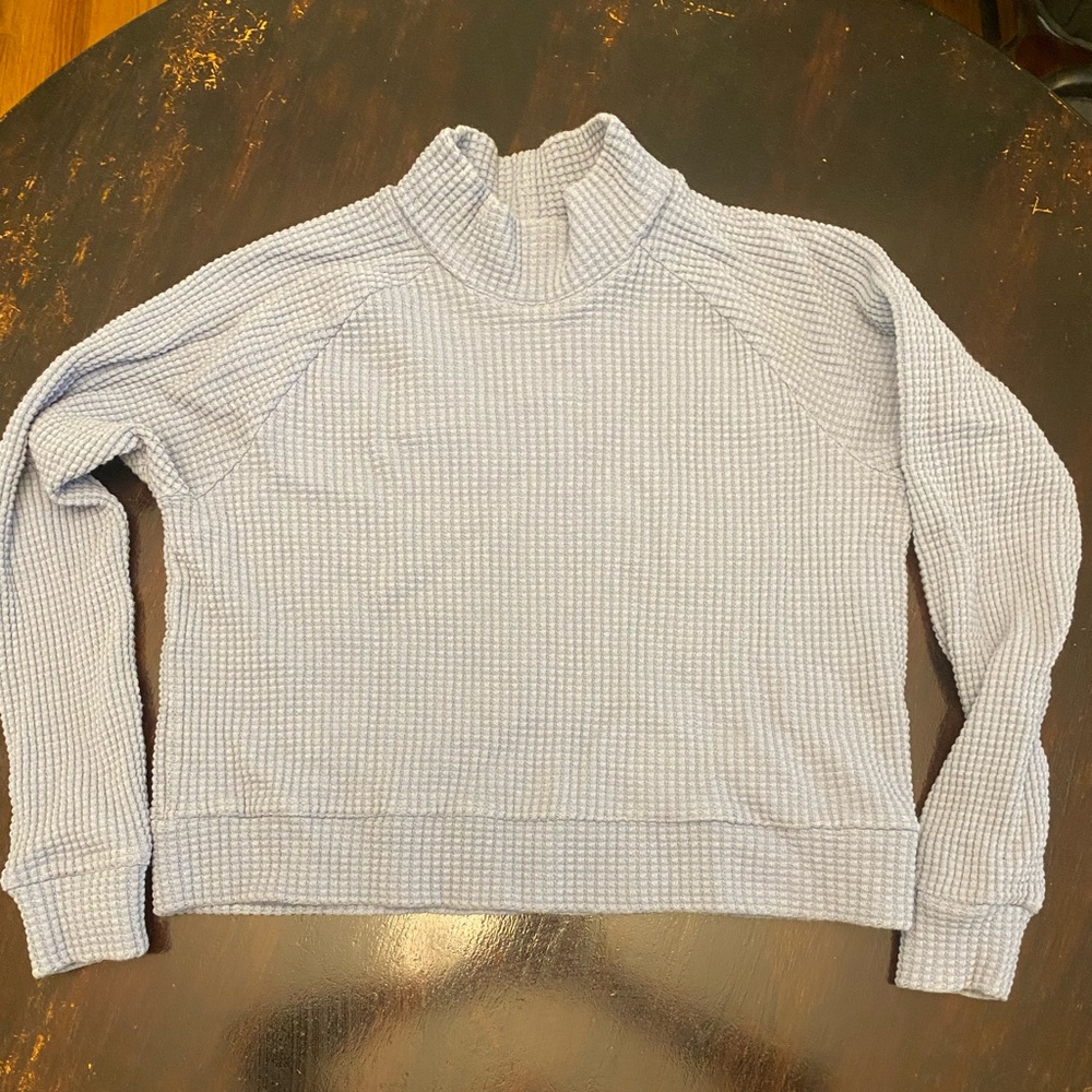 The North Face Light Blue Waffle Knit Top